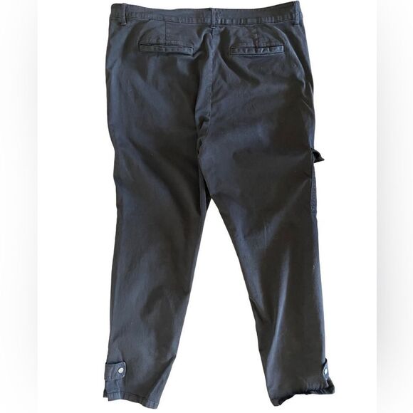 J Jill black ankle jeans 98% cotton sz 16 button detail in ankles - Picture 2 of 7